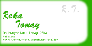 reka tomay business card